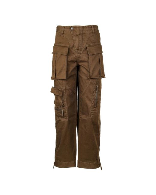 DSquared² Brown Straight Trousers
