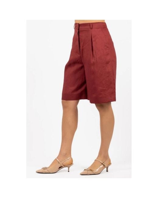Max Mara Red Casual Shorts