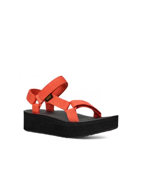 Teva Red Flat Sandals
