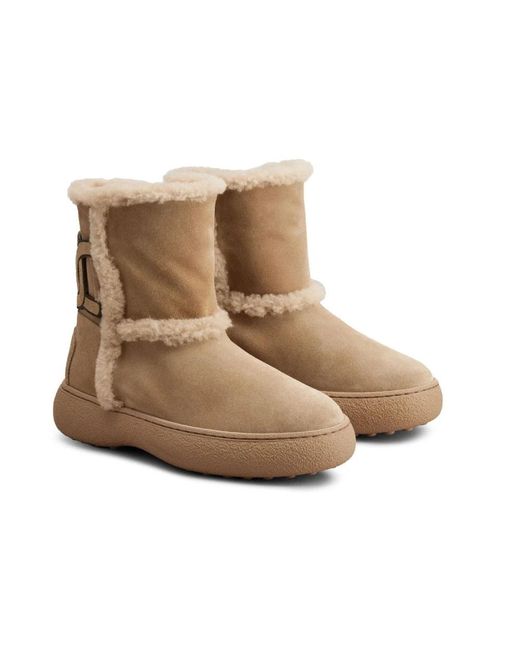 Tod's Brown Stilvolle Winterstiefel für Frauen