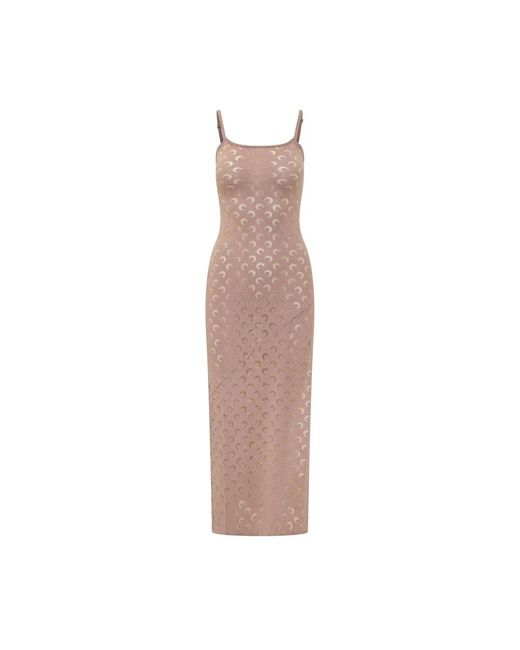 MARINE SERRE Brown Maxi Dresses