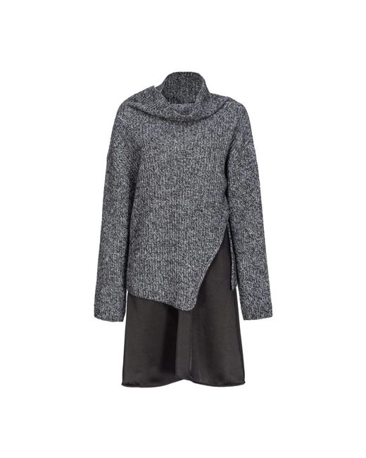 Pinko Gray Knitted Dresses