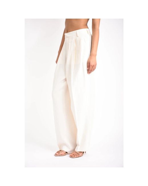 Laneus White Wide Trousers
