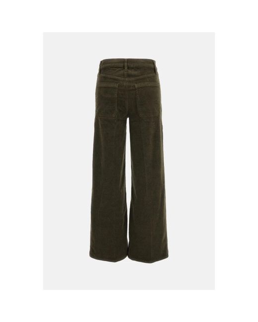 FRAME Green Wide Trousers