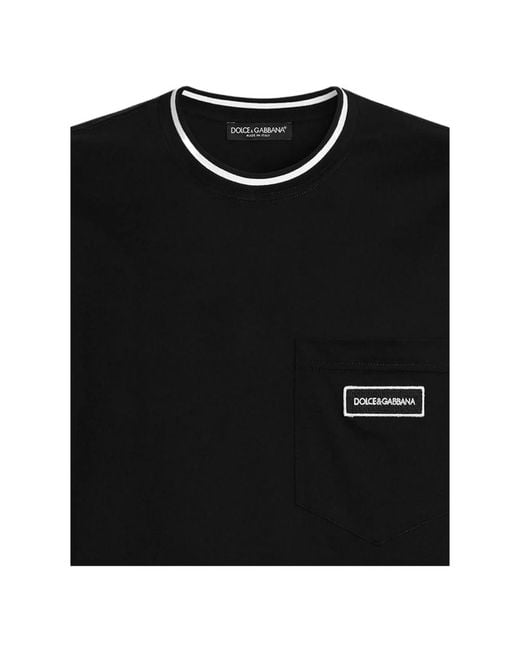 Dolce & Gabbana Black T-Shirts for men