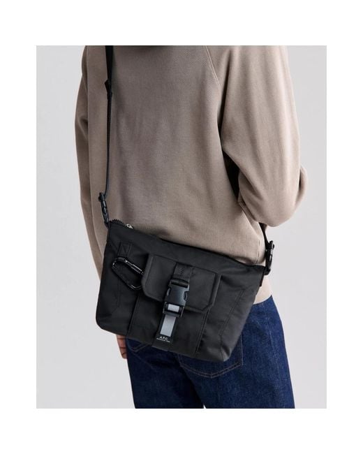 A.P.C. Black Cross Body Bags for men
