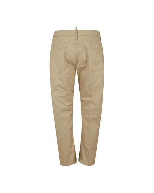 DSquared² Natural Straight Trousers for men