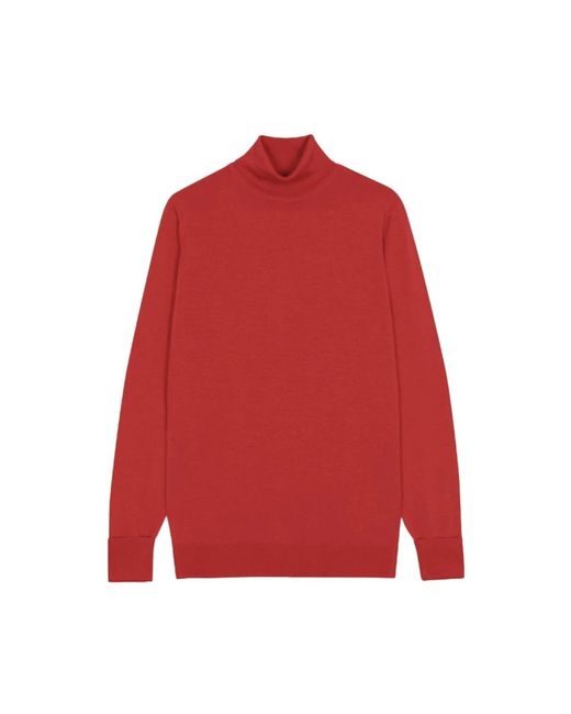John Smedley Red Turtlenecks for men