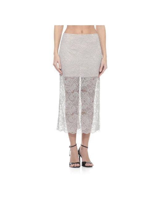 ROTATE BIRGER CHRISTENSEN Gray Midi Skirts