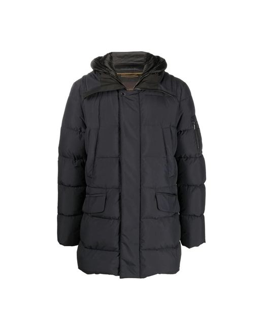 Moorer Jassen ,Blauw ,Polyester Blauwe Puffer & Donsjas in het Black voor heren