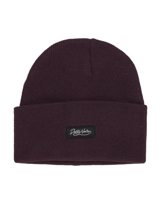 DOLLY NOIRE Purple Lila Staub Beanie Mütze Elastischer Stoff