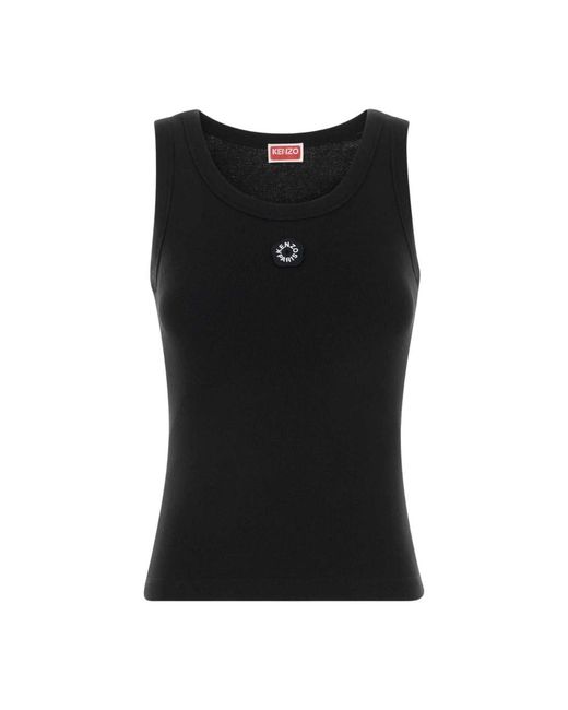 KENZO Black Sleeveless Tops