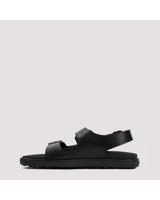 Tod's Black Flat Sandals for men
