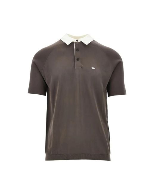 Emporio Armani Gray Polo Shirts for men