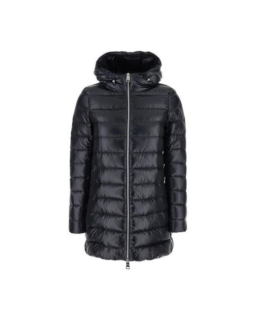 Herno Jassen ,Zwart ,Nylon Resort A-Shape Jas in het Black