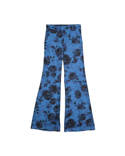 Wide trousers Alberto Biani de color Blue
