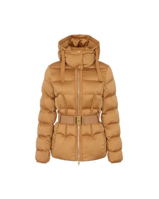 Elisabetta Franchi Brown Winter Jackets