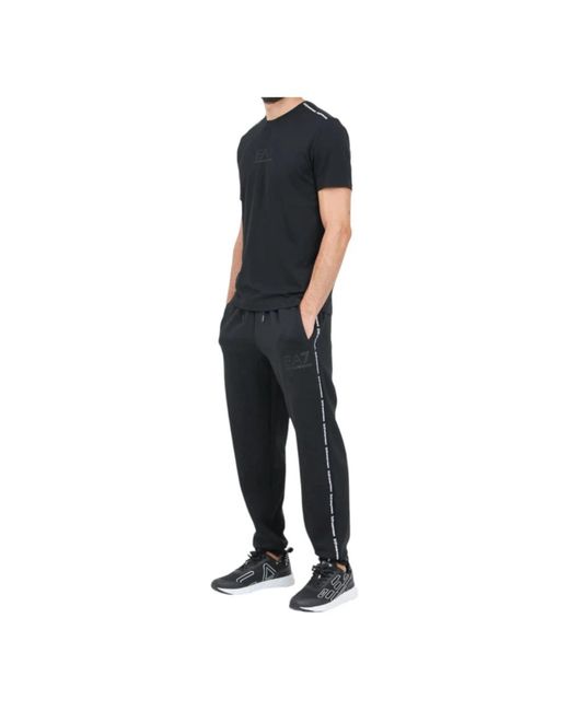 EA7 Black Sweatpants for men