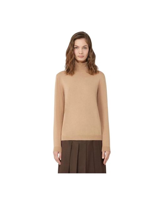 Max Mara Turtlenecks in het Natural