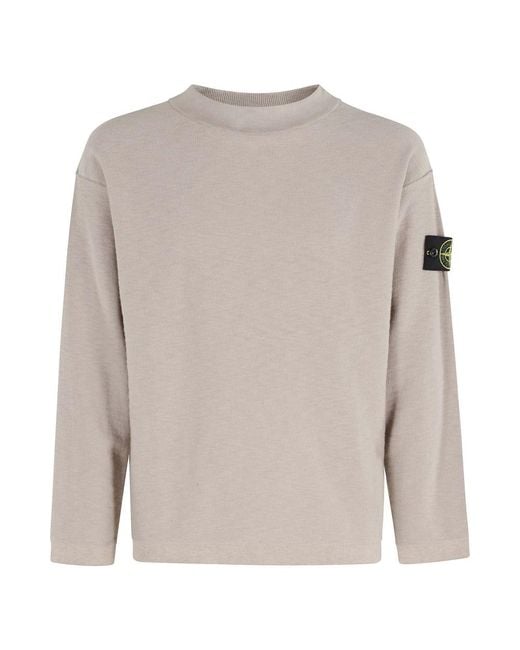 Stone Island Gray Round-Neck Knitwear for men