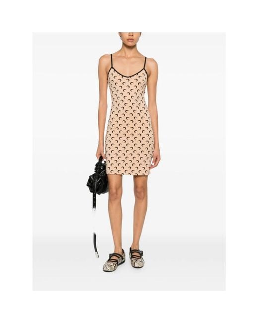 MARINE SERRE Natural Short Dresses