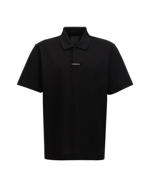 Givenchy Es Polo-Shirt mit Gravierter Unterschrift in Black für Herren