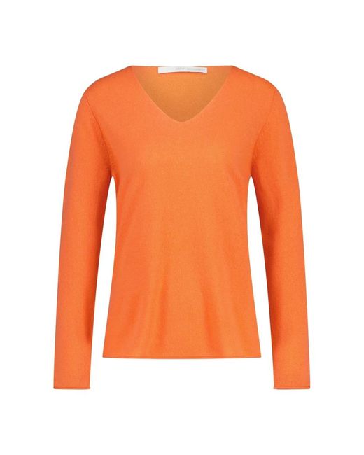Herzensangelegenheit Orange V-Neck Knitwear