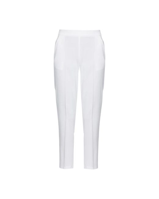 Pinko White Slim-Fit Trousers