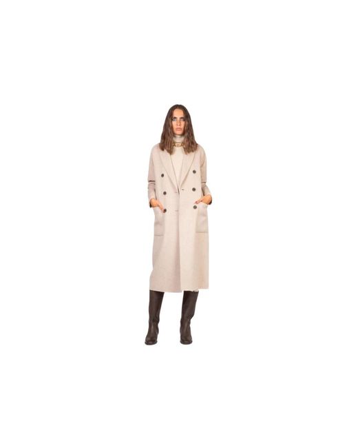 ViCOLO Pink Double-Breasted Coats