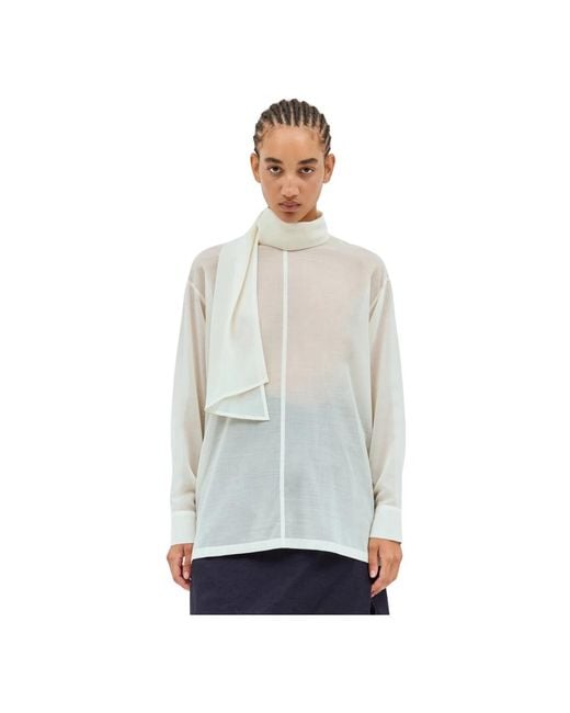 Issey Miyake Gray Blouses