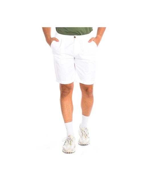 La Martina White Casual Shorts for men