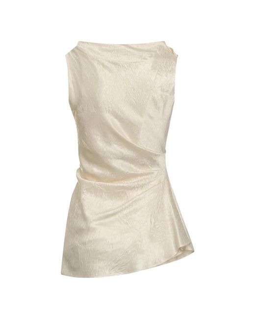 McQueen Natural Sleeveless Tops