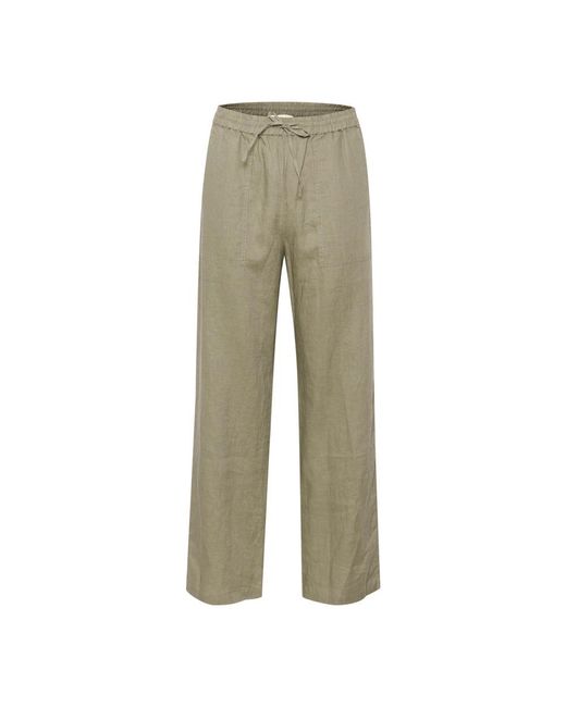 Part Two Green Wide Trousers
