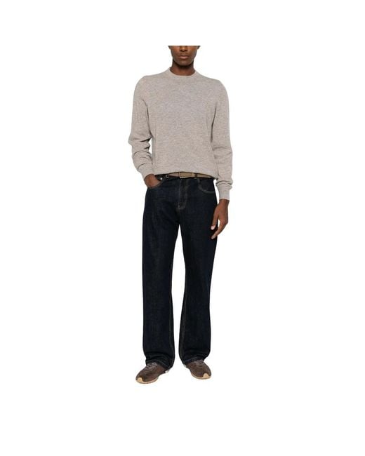 Fedeli Gray Cashmere Knitwear for men