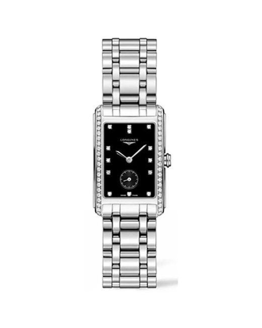 Longines Accessoires ,Zwart ,Dolcevita Quartz Horloge 23X 37 Mm in het Black