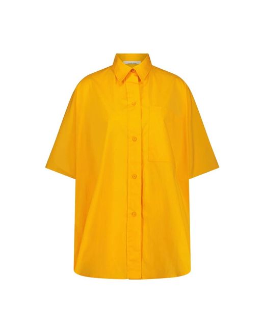 Camicia oversize a maniche corte di Liviana Conti in Yellow