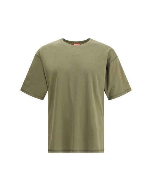 DIESEL Cotton T-Shirt Met Ronde Hals in het Green voor heren