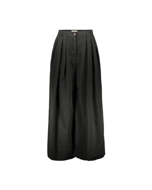 The Row Black Wide Trousers