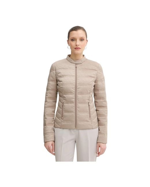 Guess 4G Logo Puffer Jas in het Natural
