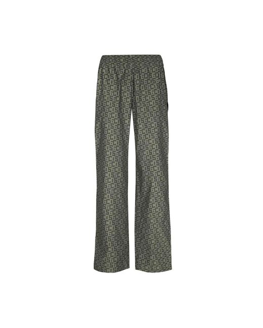 Gcds Broeken ,Groen ,Katoen Elastische Taille Katoenen Broek in het Gray