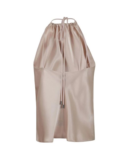 Pinko Gray Sleeveless Tops