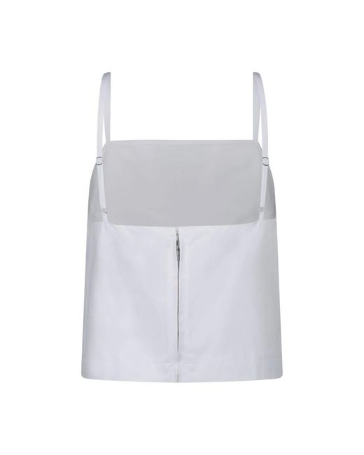 Sportmax White Sleeveless Tops