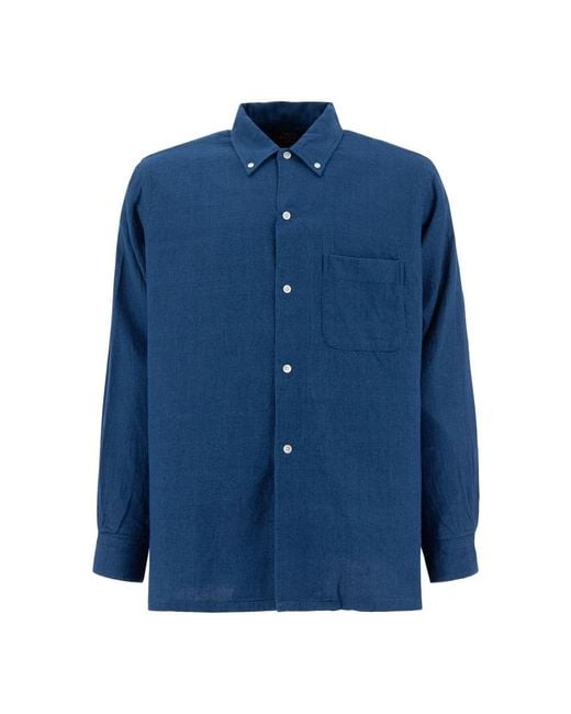 Beams Plus Blue Casual Shirts for men