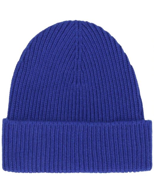 Burberry Blue Gestrickte beanie aus kaschmir