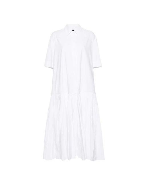 Jil Sander White Shirt Dresses