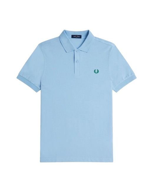 Fred Perry Tops ,Blauw ,Katoen Slim Fit Plain Track Polo in het Blue voor heren