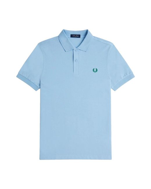 Fred Perry Tops ,Blauw ,Katoen Slim Fit Plain Track Polo in het Blue voor heren