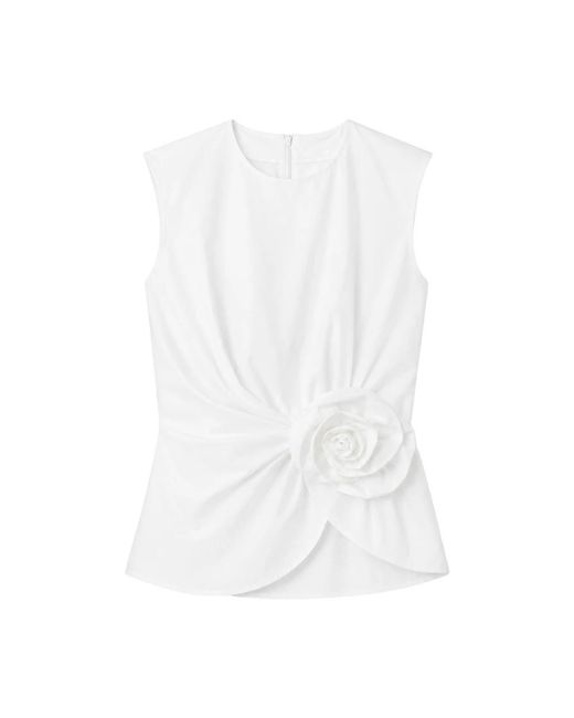 Liviana Conti White Sleeveless Tops
