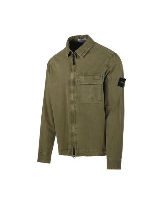 Stone Island Green Light Jackets for men