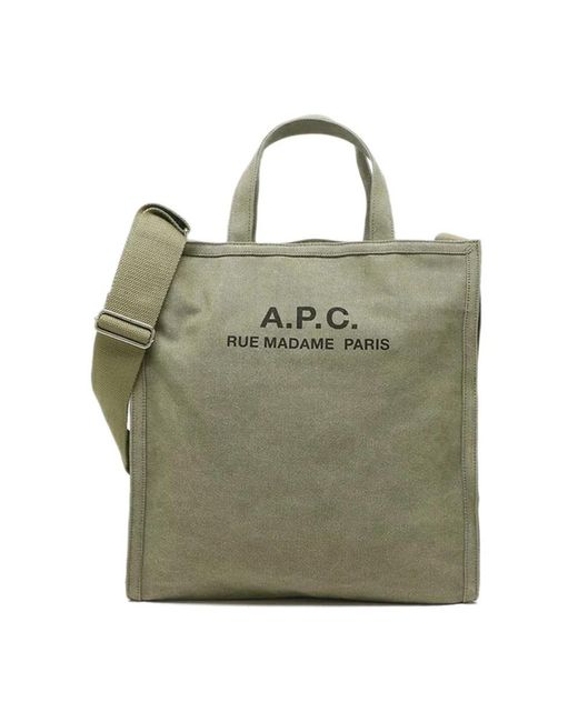A.P.C. Green Tote Bags